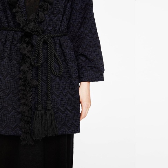 ZARA Jacquard Tassel Jacket - Picture 4 of 5